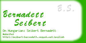 bernadett seibert business card